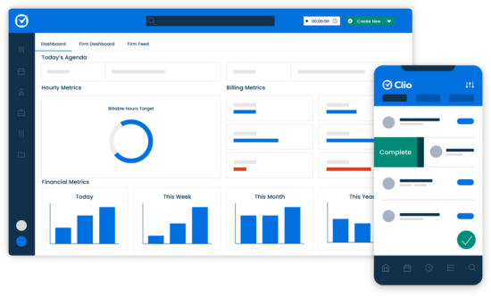 Simplified Product UI_Clio Manage_Case Management_Manage Dashboard_ Desktop and Mobile