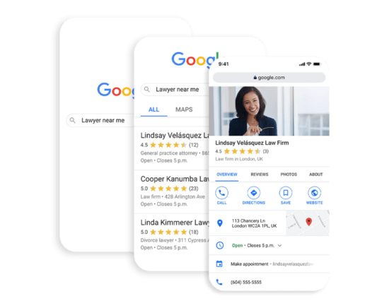 Google My Business Law Firm Results