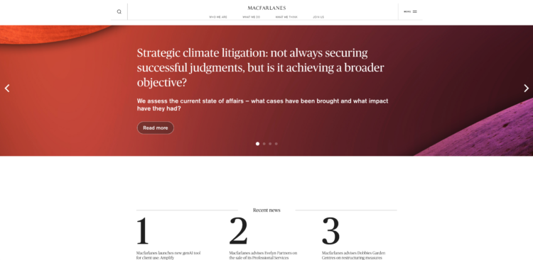 McFarlanes law firm website