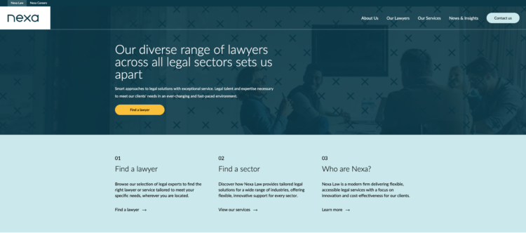 Nexa law firm website