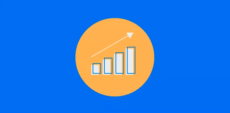 Image of a yellow graph on a blue background