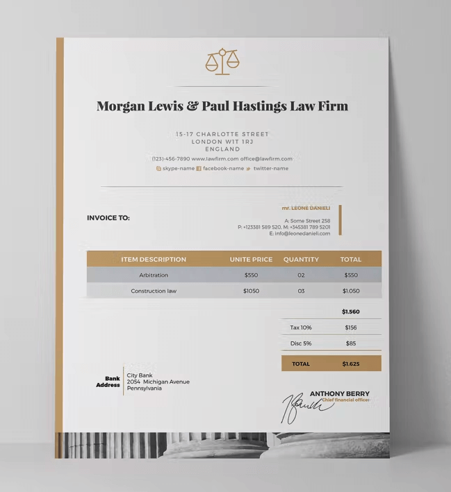 Envato Elements law firm letterhead template