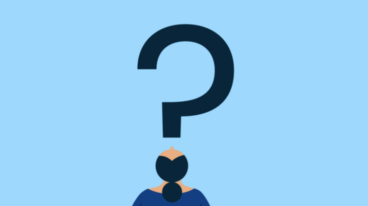 Illustration of a paralegal and a question mark