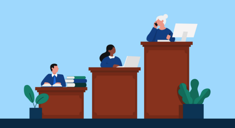 Illustration of Law firm hierarchy