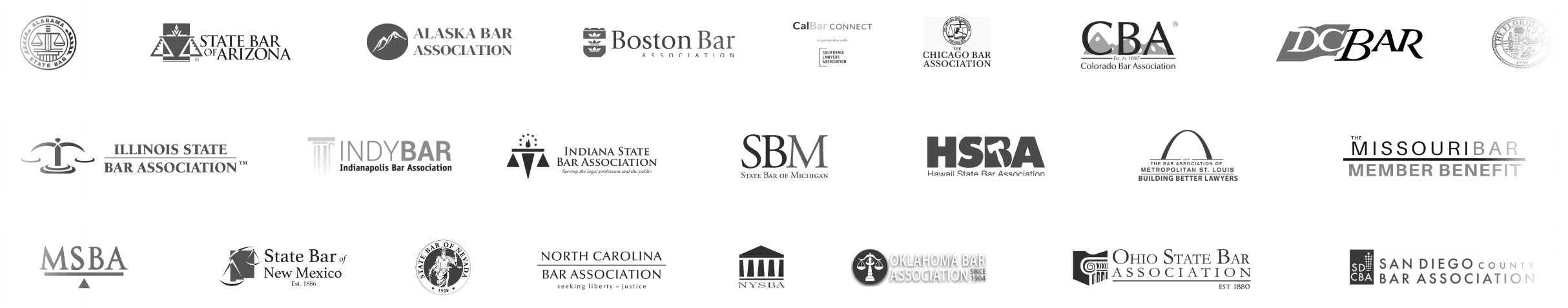 State bar logos.