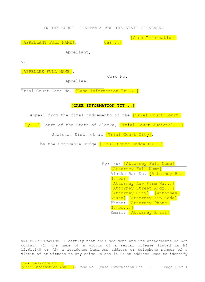 Court of Appeals Cover