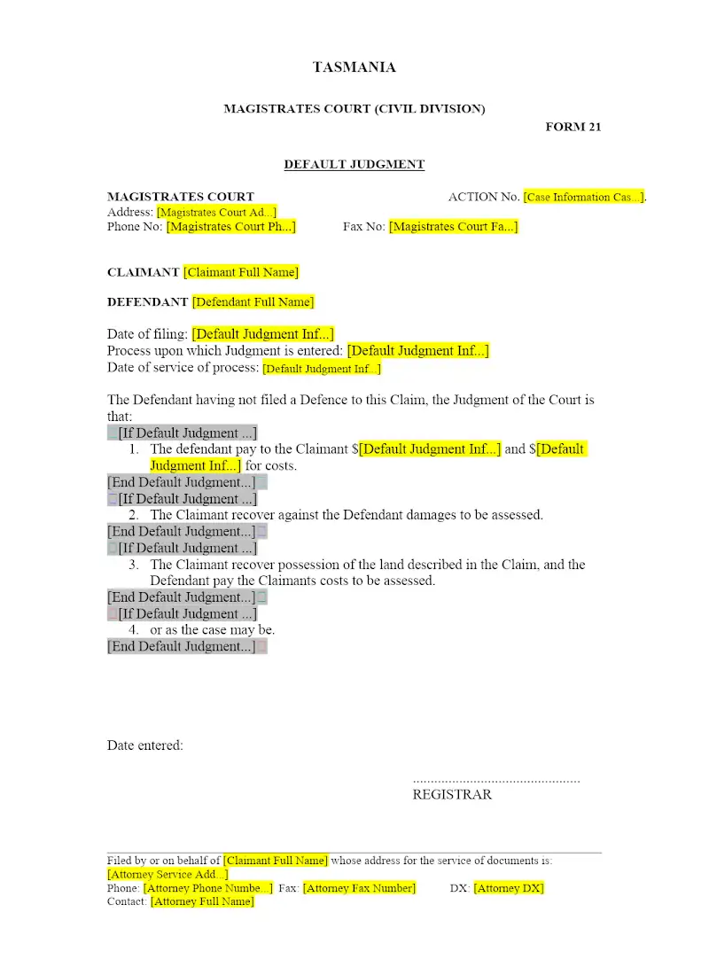 Default Judgment