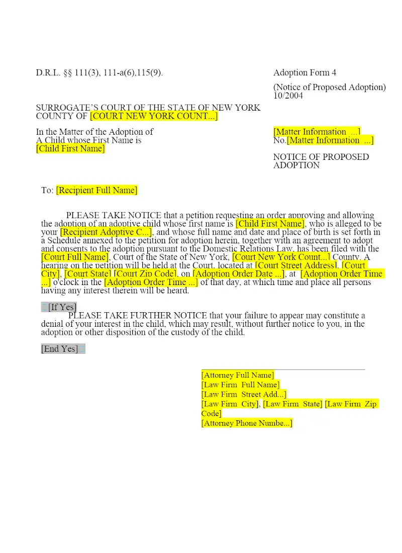 Notice of Proposed Adoption (4)