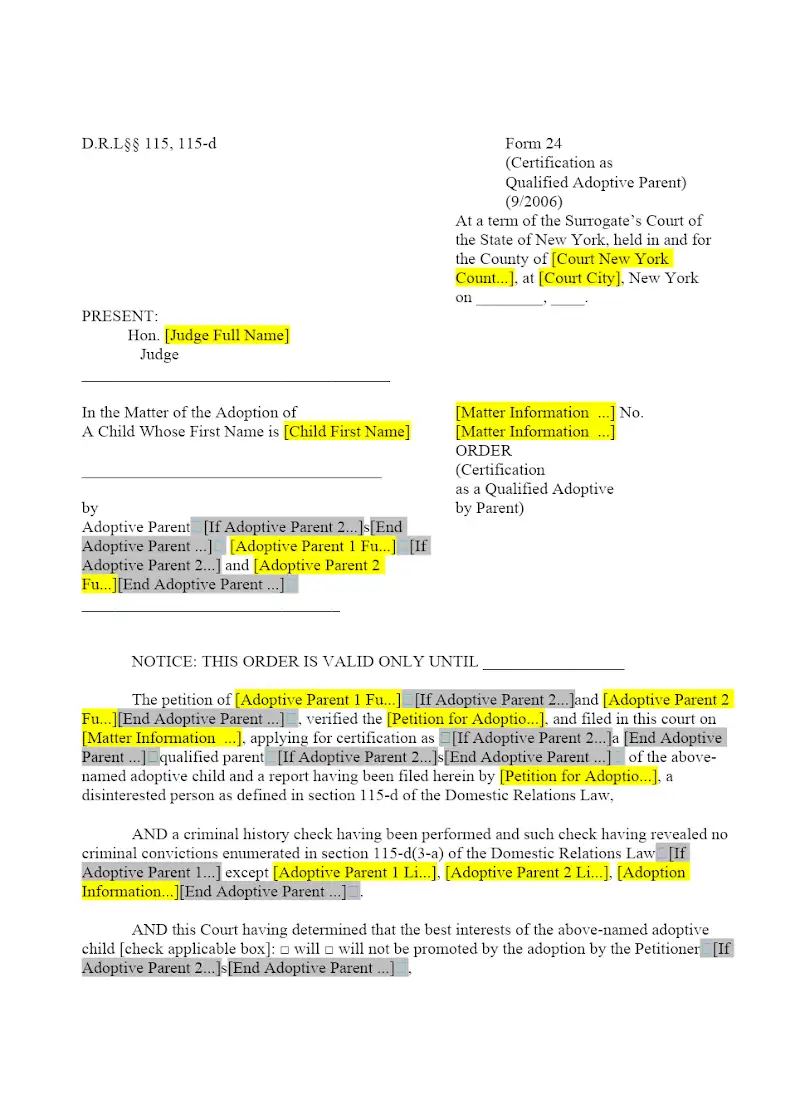 Order (Certification as a Qualified Adoptive Parent) (24)