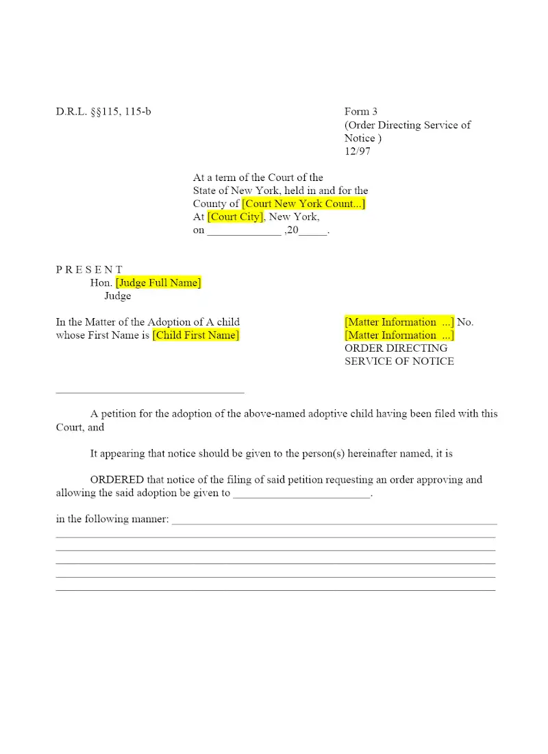 Order Directing Service of Notice (3)