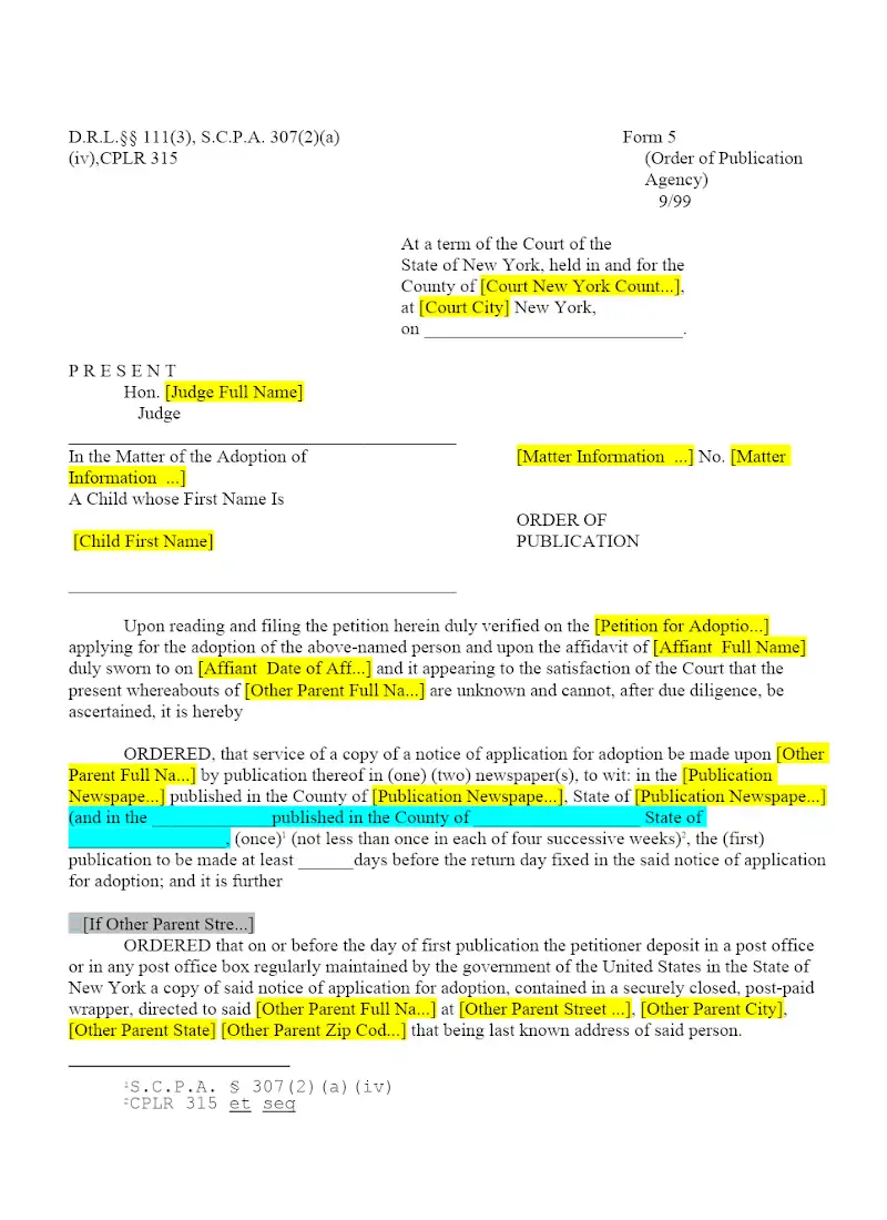 Order of Publication (5)
