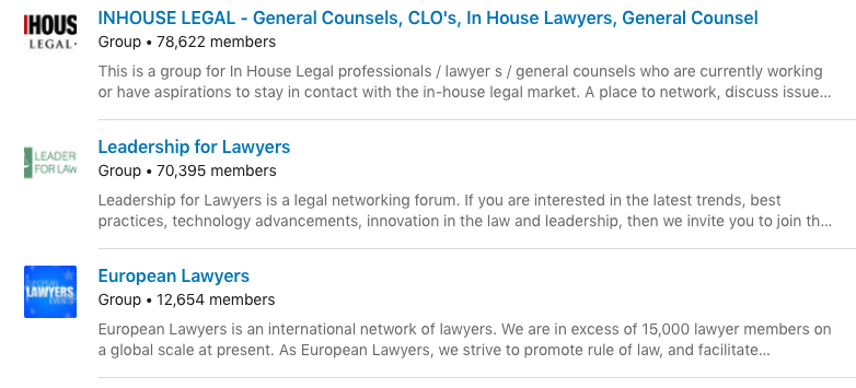Image of linkedin lawyer groups to join