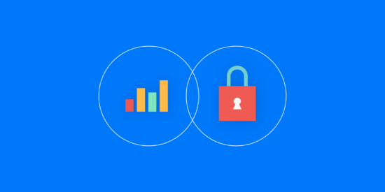 Graphic shows symbols representing digital security