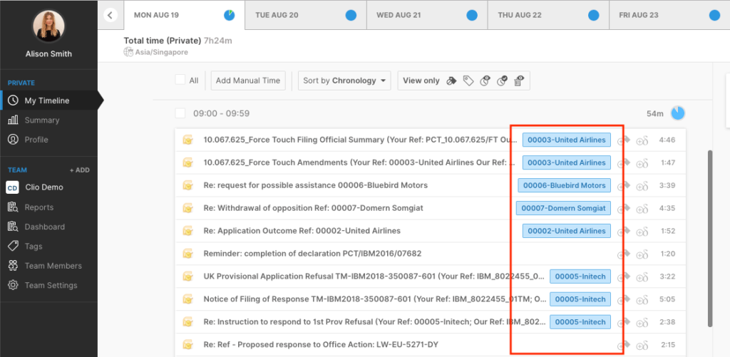 Passive time tracking with Time Miner and Clio