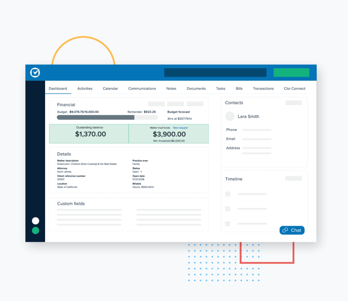 Matter Dashboard in Microsoft Teams