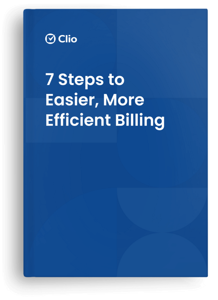 7 Steps to Easier More Efficient Law Firm Billing Book Cover crop