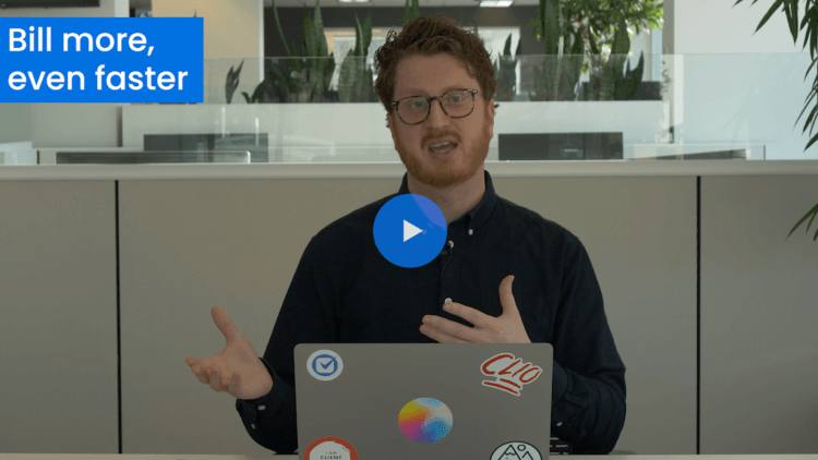 Bill more, even faster CHAPTER FIVE Go one level deeper with Payments features in Clio Manage. Learn how to send more bills, to more clients, more quickly—while still maintaining a client-centered, personal touch.