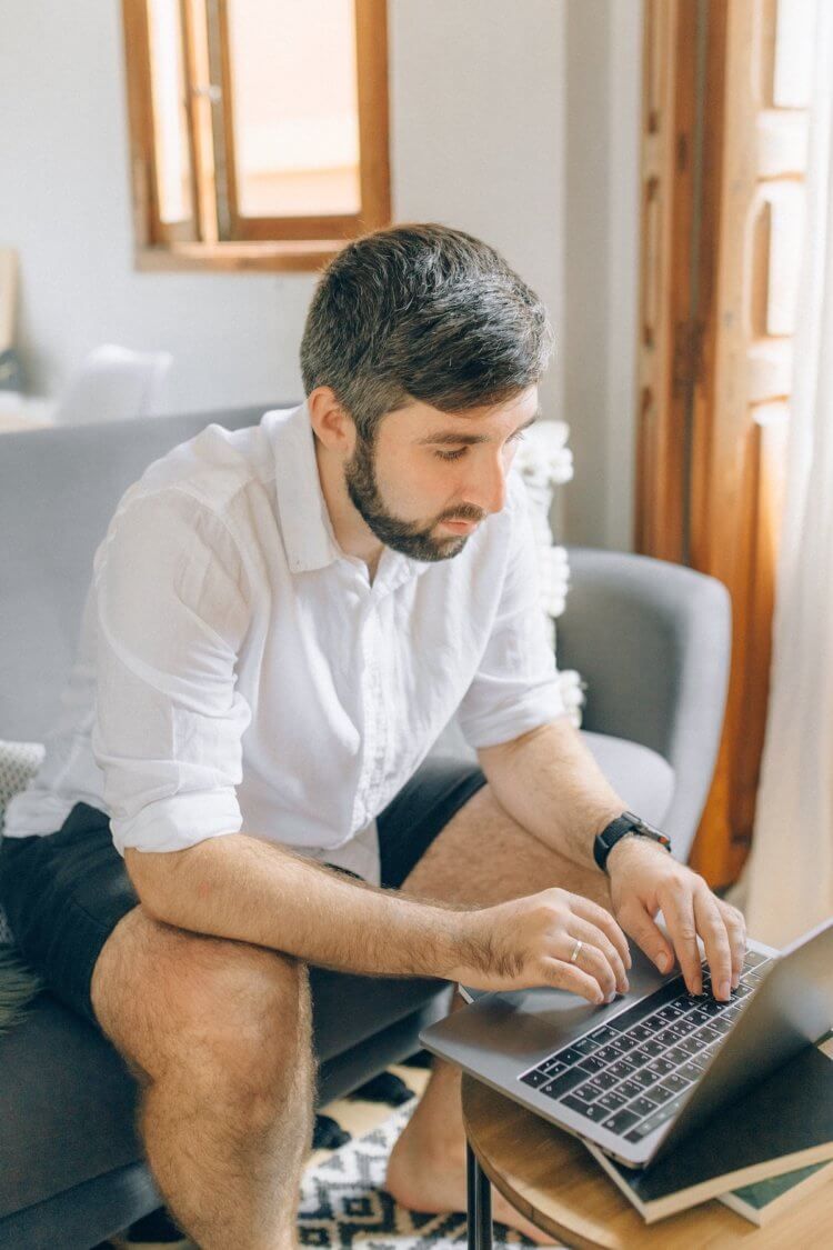 Image of lawyer working from home