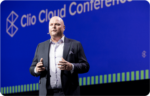 NA Clio Cloud Conference Jack Newton on stage
