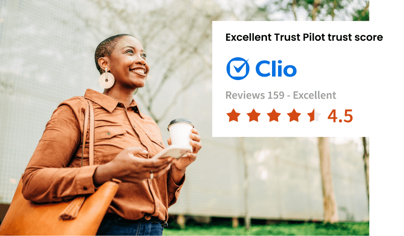 Clio practice management software review page - Clio's Trust Pilot Score