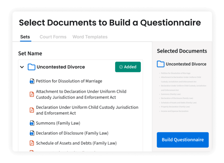 Create questionnaire templates for different case types with Clio's Questionnaires feature