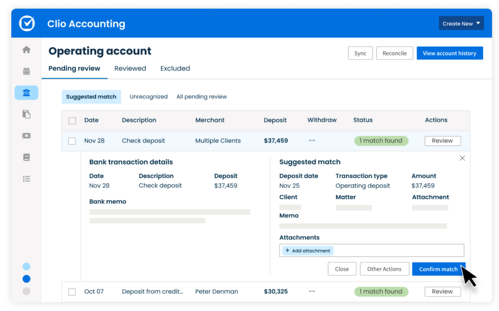 Invoicing & matching transactions_Clio Accounting Welcome Kit