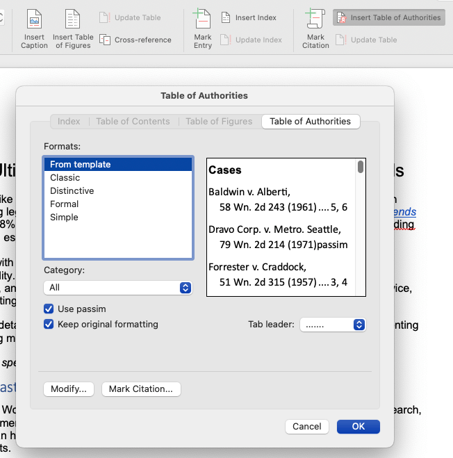 Microsoft Word for paralegals