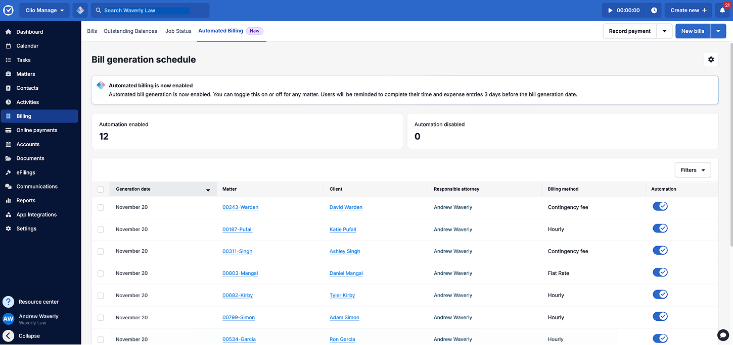 AI-powered billing in Manage AI.
