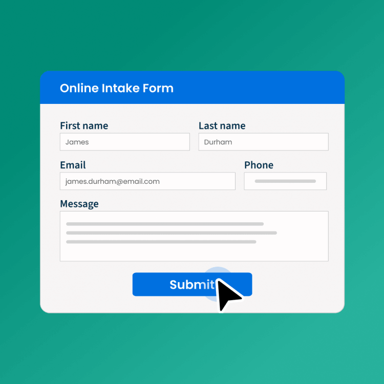 Set up your templates - Online intake forms