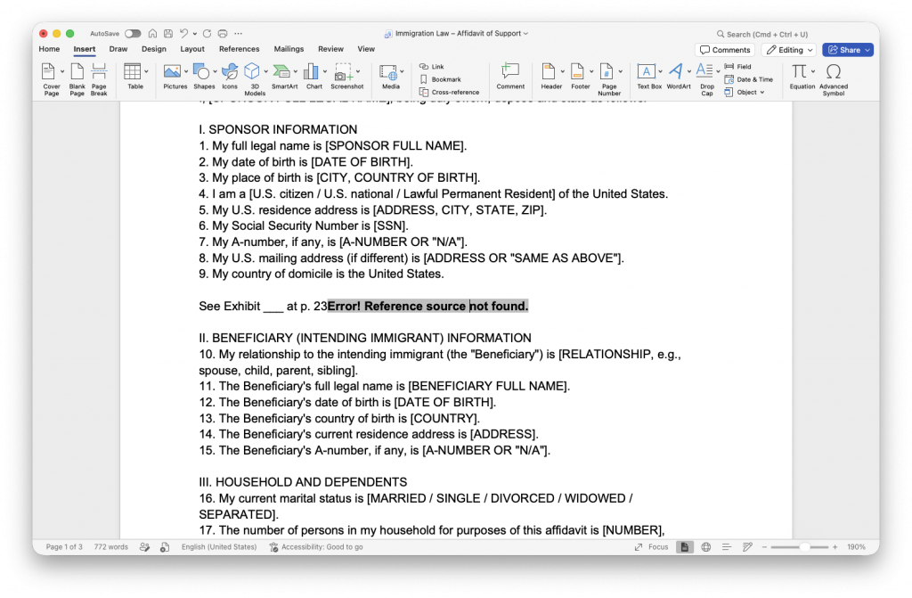 How to Create and Update Cross-References in Legal Word Documents